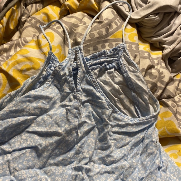 Blue and white cross back tank - Picture 2 of 3